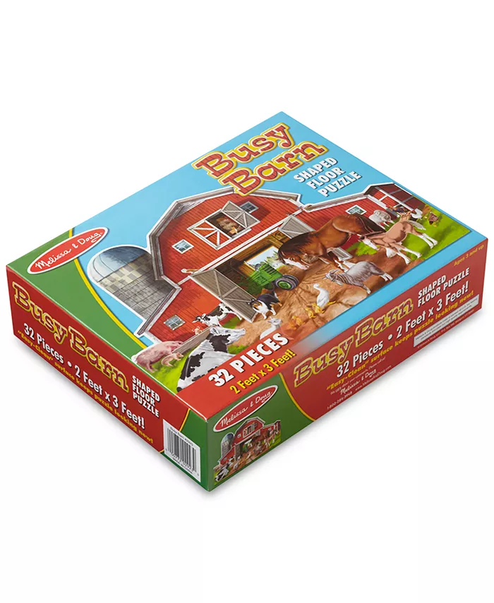 Melissa and Doug Melissa and Doug Busy Barn Shaped Floor Puzzle