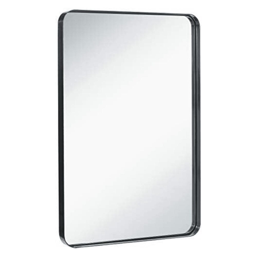 Contemporary Brushed Metal Wall Mirror