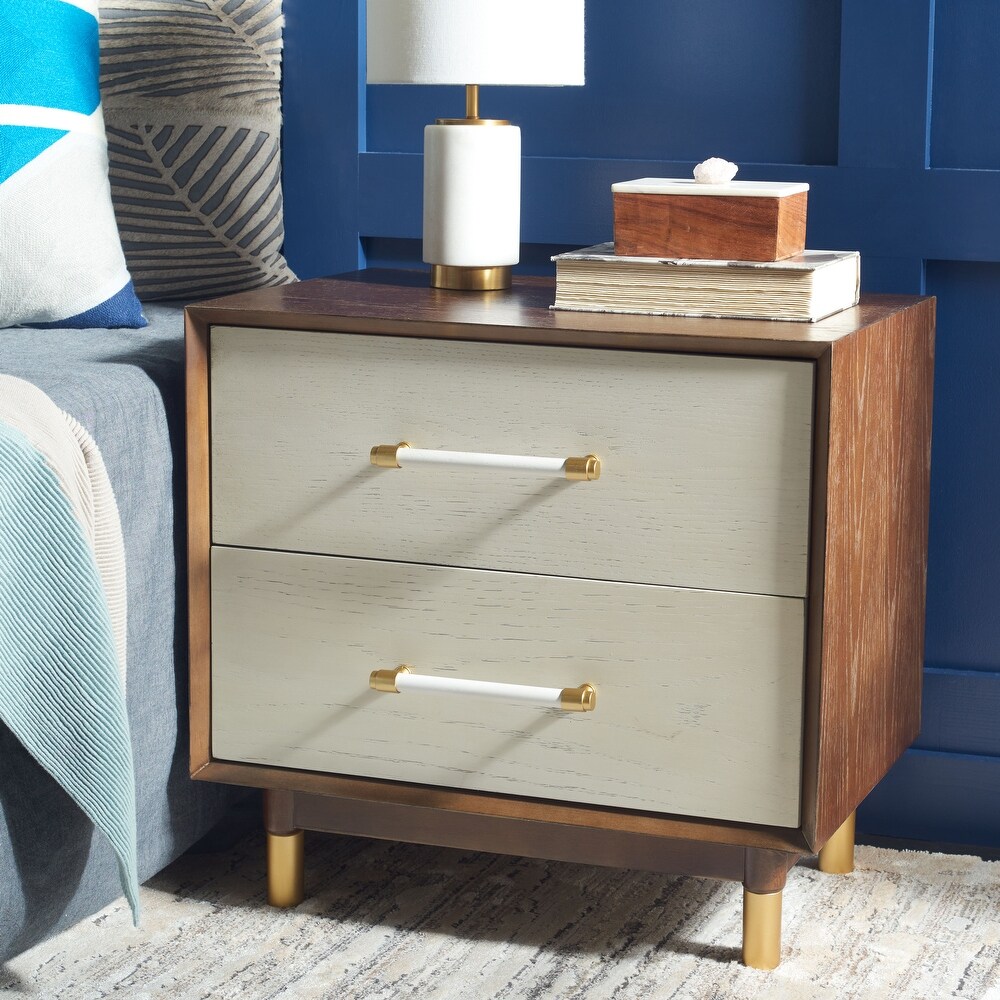 SAFAVIEH Justice 2 Drawer Accent Table Nightstand