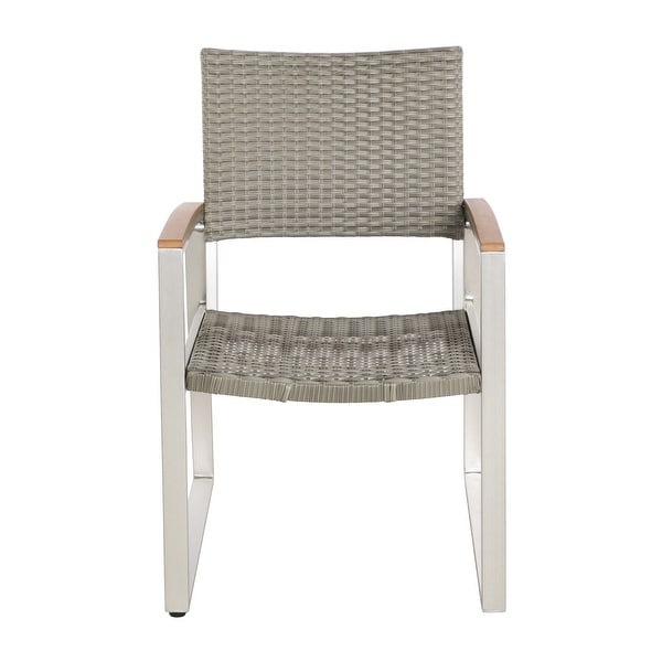 Glasgow Outdoor 2seat Aluminum / Wicker Chat Set by Christopher Knight Home