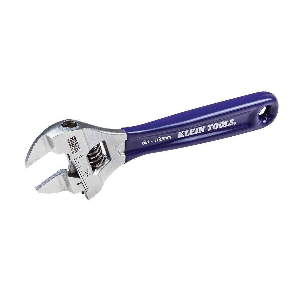 Klein Tools 6 in. Slim-Jaw Adjustable Wrench D86934