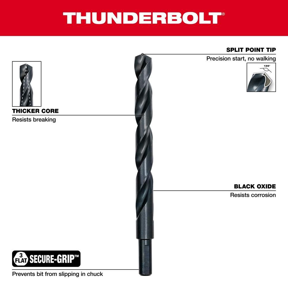 Milwaukee 15pc Thunderbolt Black Oxide Drill Bit Set 48-89-2803 from Milwaukee