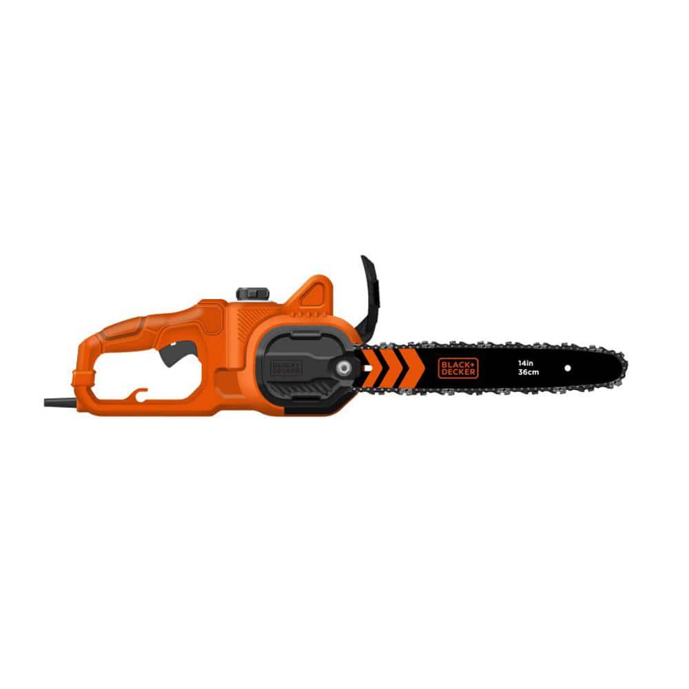 BLACKDECKER 14 in 8 AMP Corded Electric Rear Handle Chainsaw with Automatic Oiler