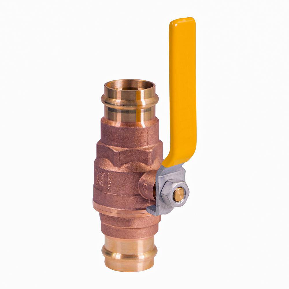 The Plumber's Choice 1 in. Brass Double-O-Ring Press Ball Valve VLV532001