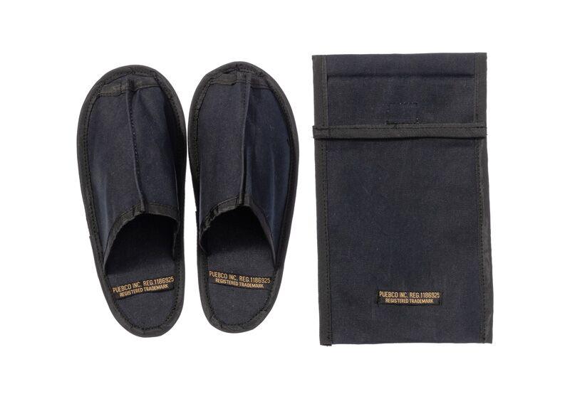 Waxed Canvas Portable Slipper - Small - Black