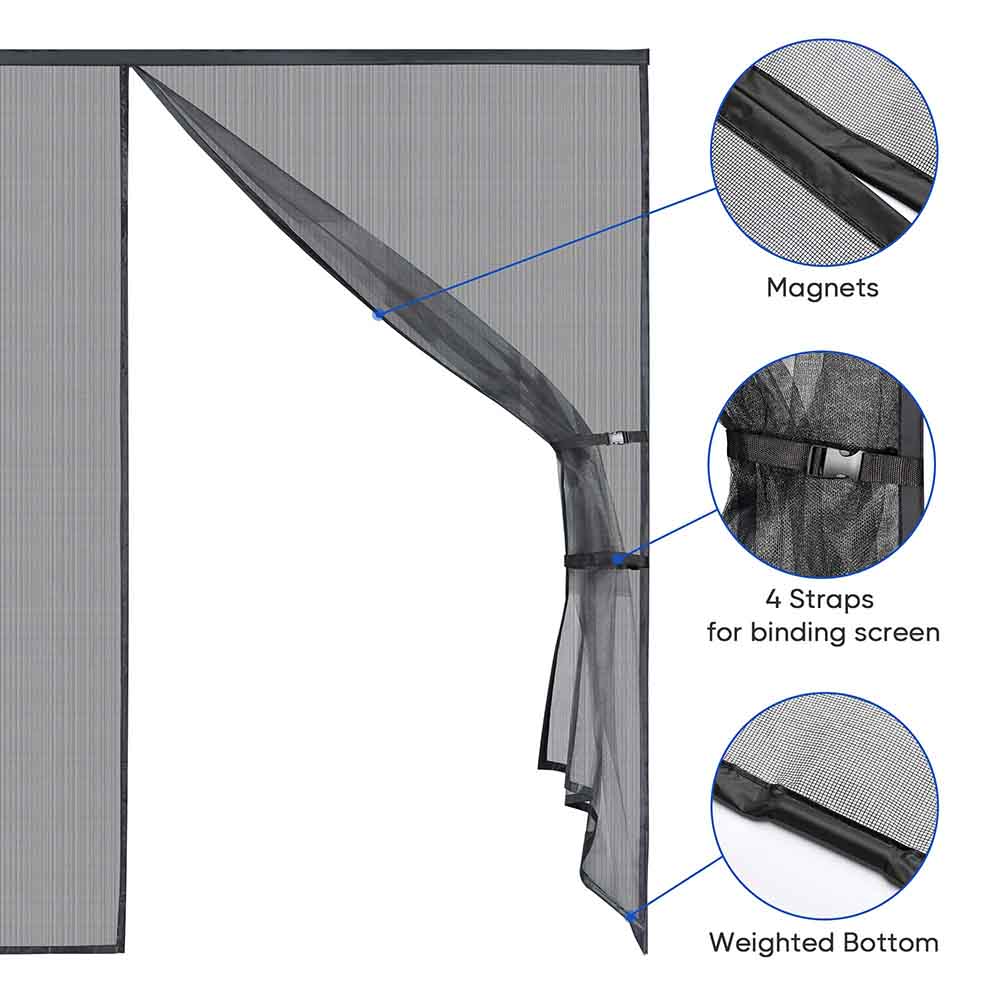 Yescom Magnetic Garage Screen Door Mosquito Netting 8x7ft