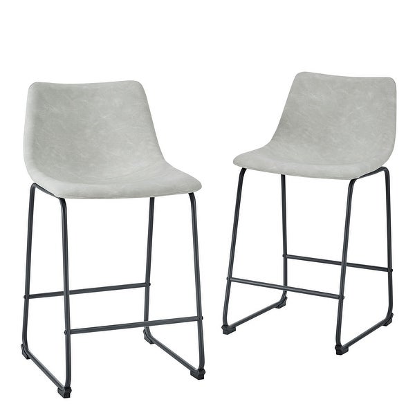 Bar Stool， Black， Set of 2