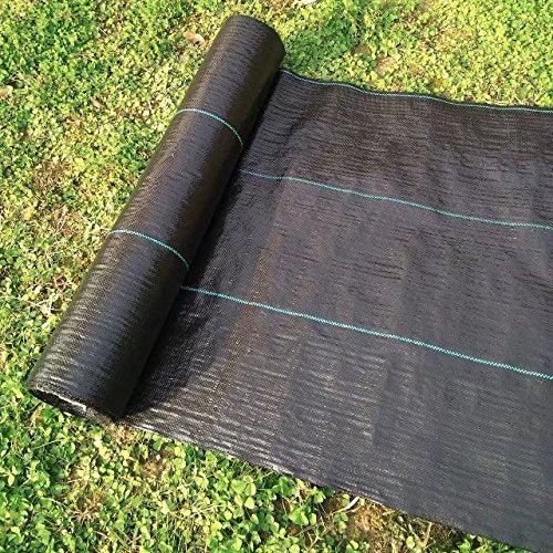 Agfabric All Purpose Folded Landscape Garden mat 6x12ft Heavy PP Woven Weed Barrier for Raised Bed,Soil Erosion Control and UV Resistant