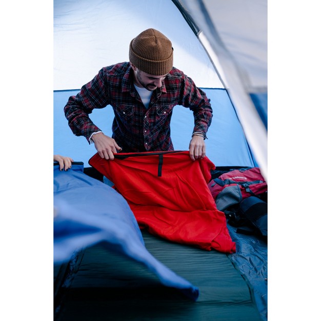 Stansport Rectangular Fleece Sleeping Bag Red