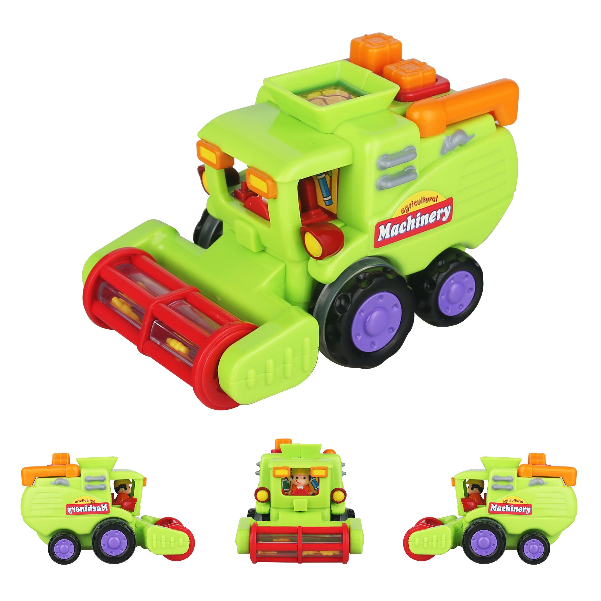 CifToys Friction Powered Push and Go Toddler Construction Toys Truck Vehicle Playset (3 Pieces)