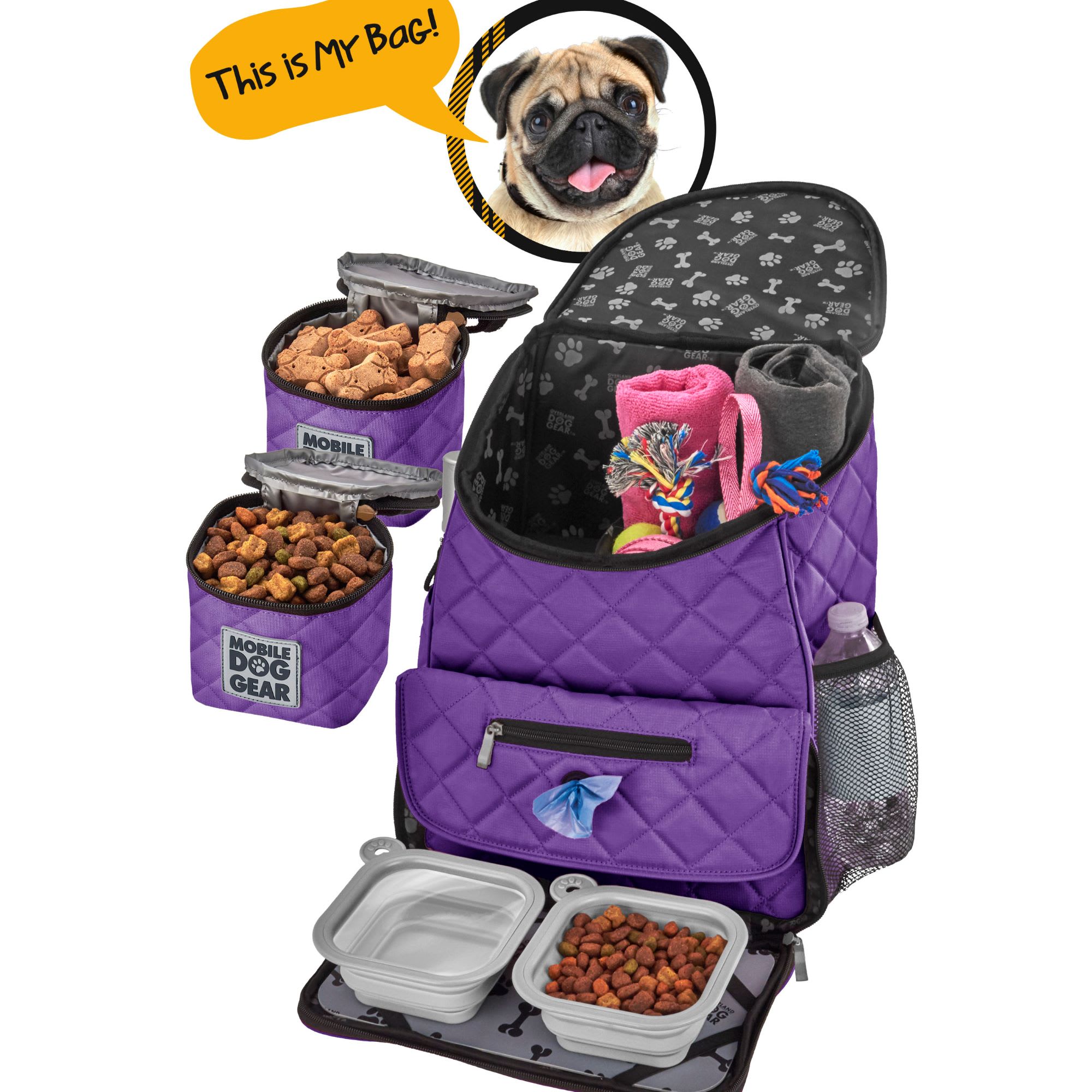 Mobile Dog Gear Purple Weekender Backpack