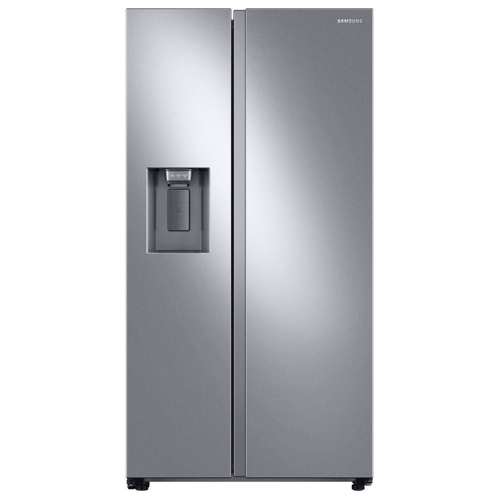  36 in. 22 cu. ft. Smart Side by Side Refrigerator in Fingerprint-Resistant Stainless Steel Counter Depth RS22T5201SR