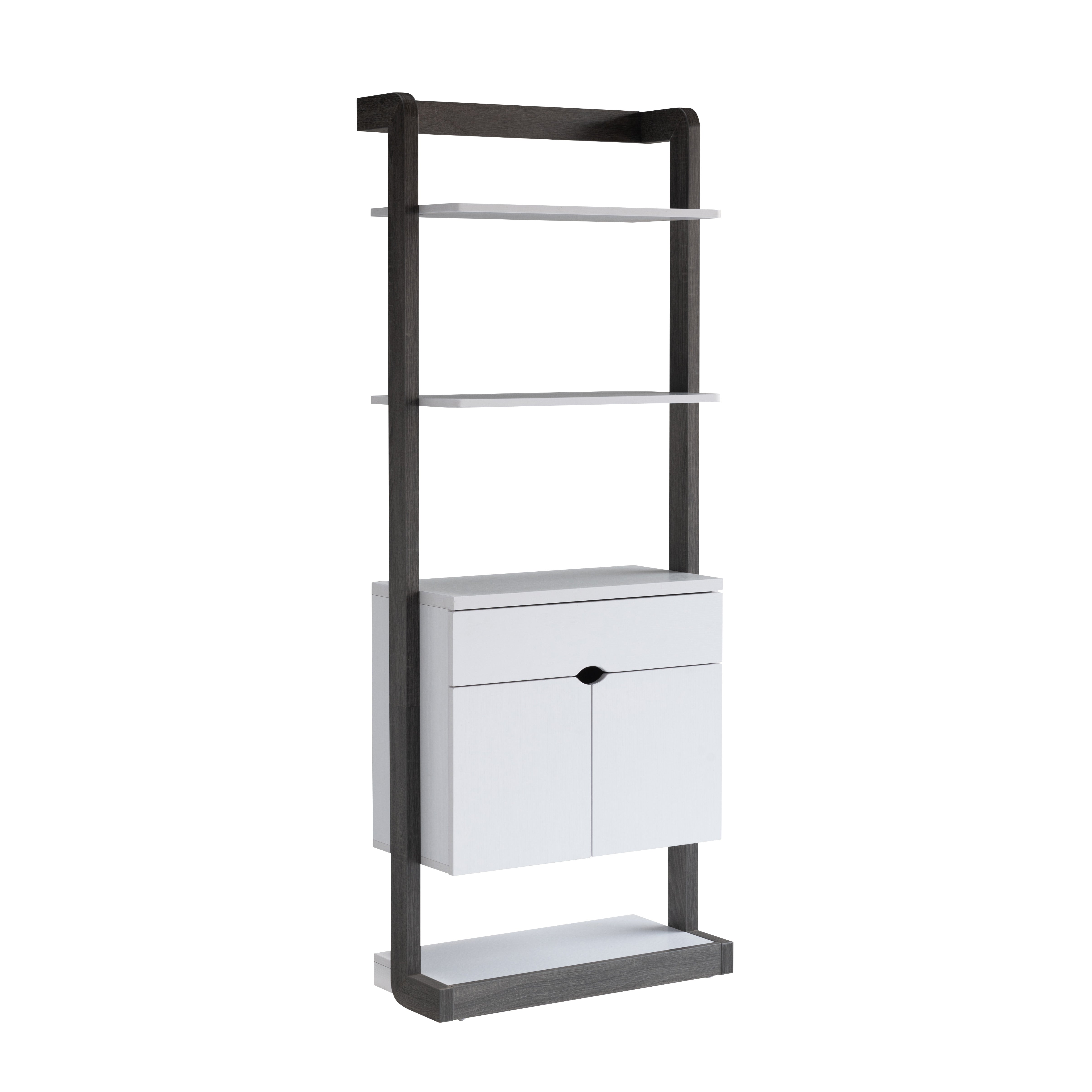 213031 | BOOKCASE - WHITE3 & DISTRESSED GREY