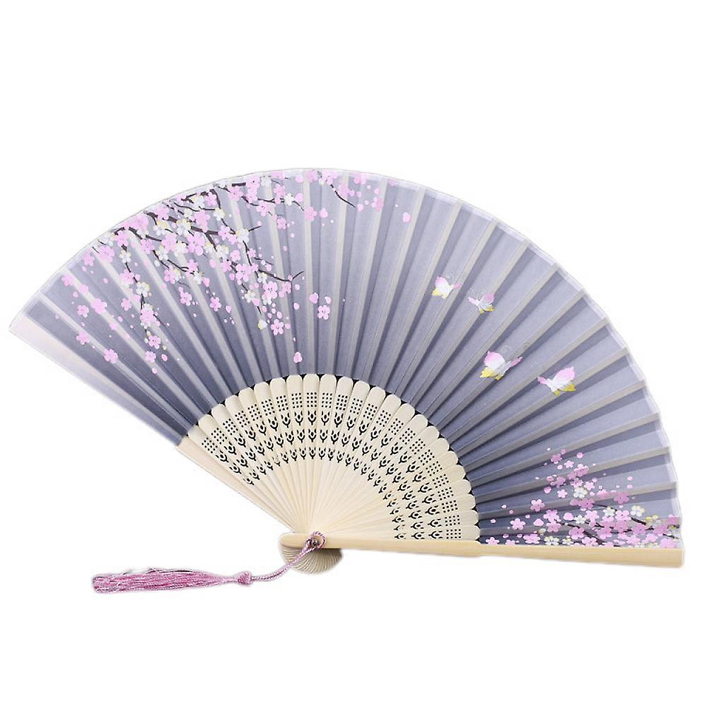 5pcs Chinese Japanese Floral Folding Hand Fan Vintage Handheld Folding Fan With Different Patterns Folding Fan For Wedding Dancing Party(style 16)