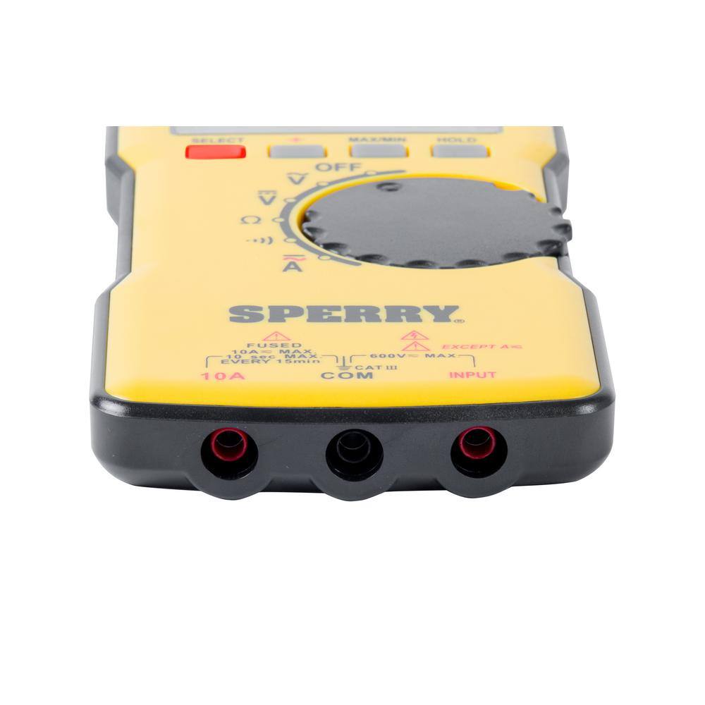 Sperry 600V ACDC Thin Digital Multimeter Autoranging DM6800