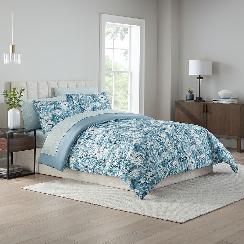 Nine West Nora Floral Printed Texture Bedding Set