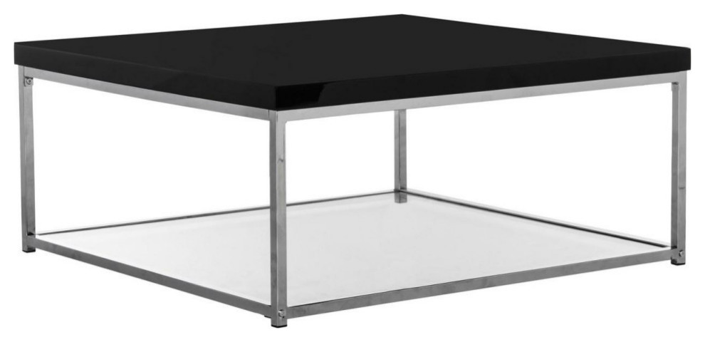 James Chrome High Gloss Coffee Table  Black   Contemporary   Coffee Tables   by Rustic Home Furniture Deco  Houzz