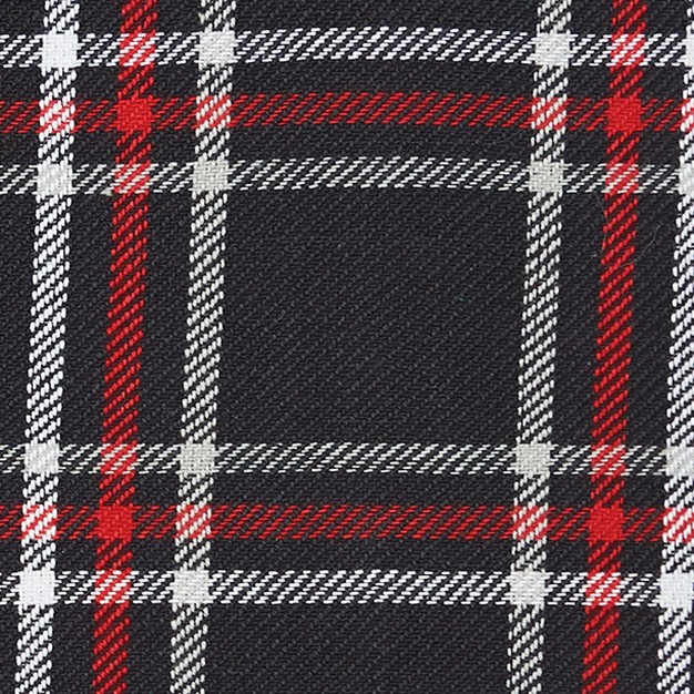 Poinsetta Plaid Woven Cotton Kitchen Dish Towel Red White And Black Plaid