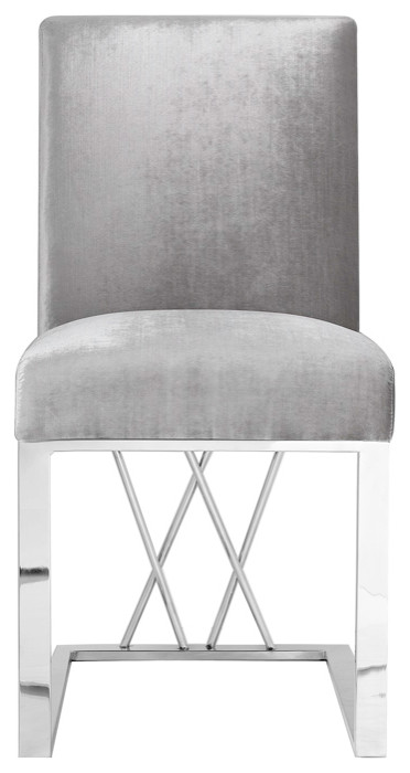 Alaska Dining Chair Double  quotX quotLegs   Contemporary   Dining Chairs   by Home Gear  Houzz