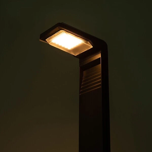 Solar Power Pathway Lights Outdoor Black Landscape Lighting