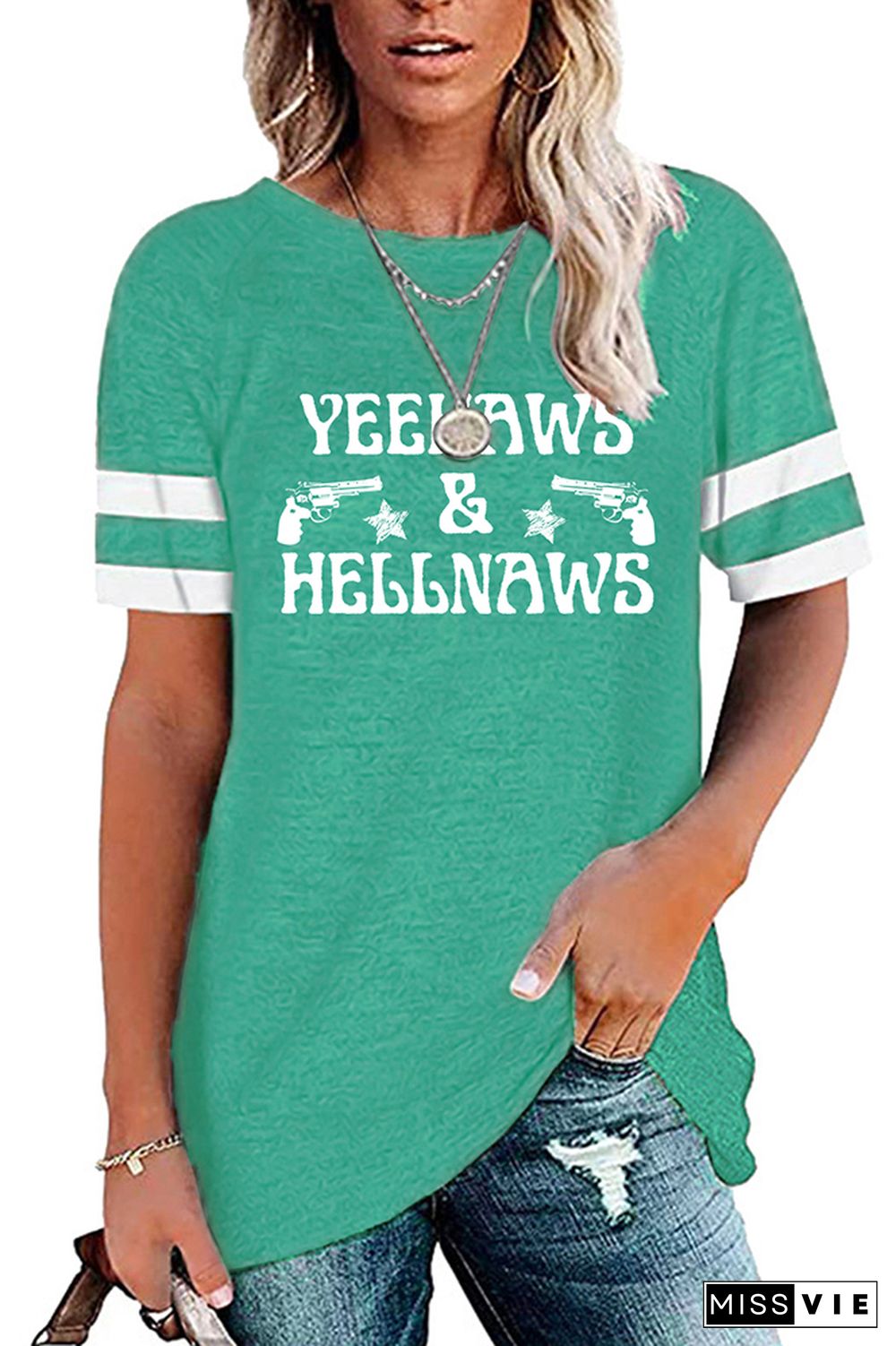 Yeehaws & Hellnaws Graphic Tees for Women Wholesale