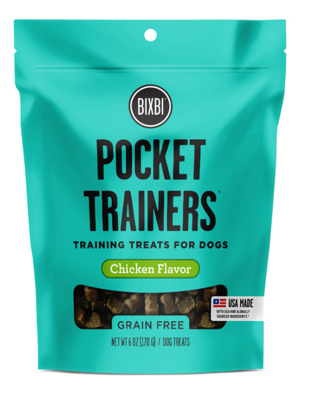 Bixbi Pocket Trainers Chicken Flavored Dog Training Treats， 6oz.