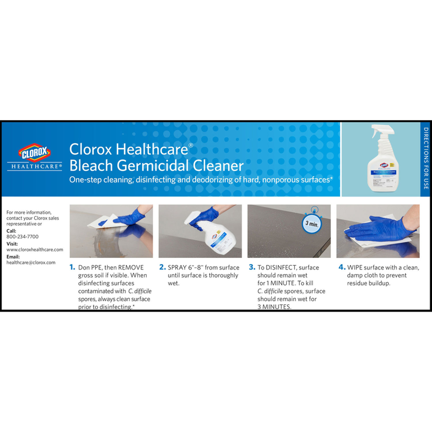 Bleach Germicidal Cleaner Spray by The Clorox Company CLO68970CT