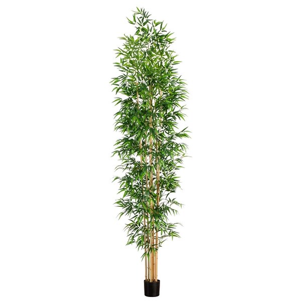 11' Artificial Bamboo Tree with Real Bamboo Trunks