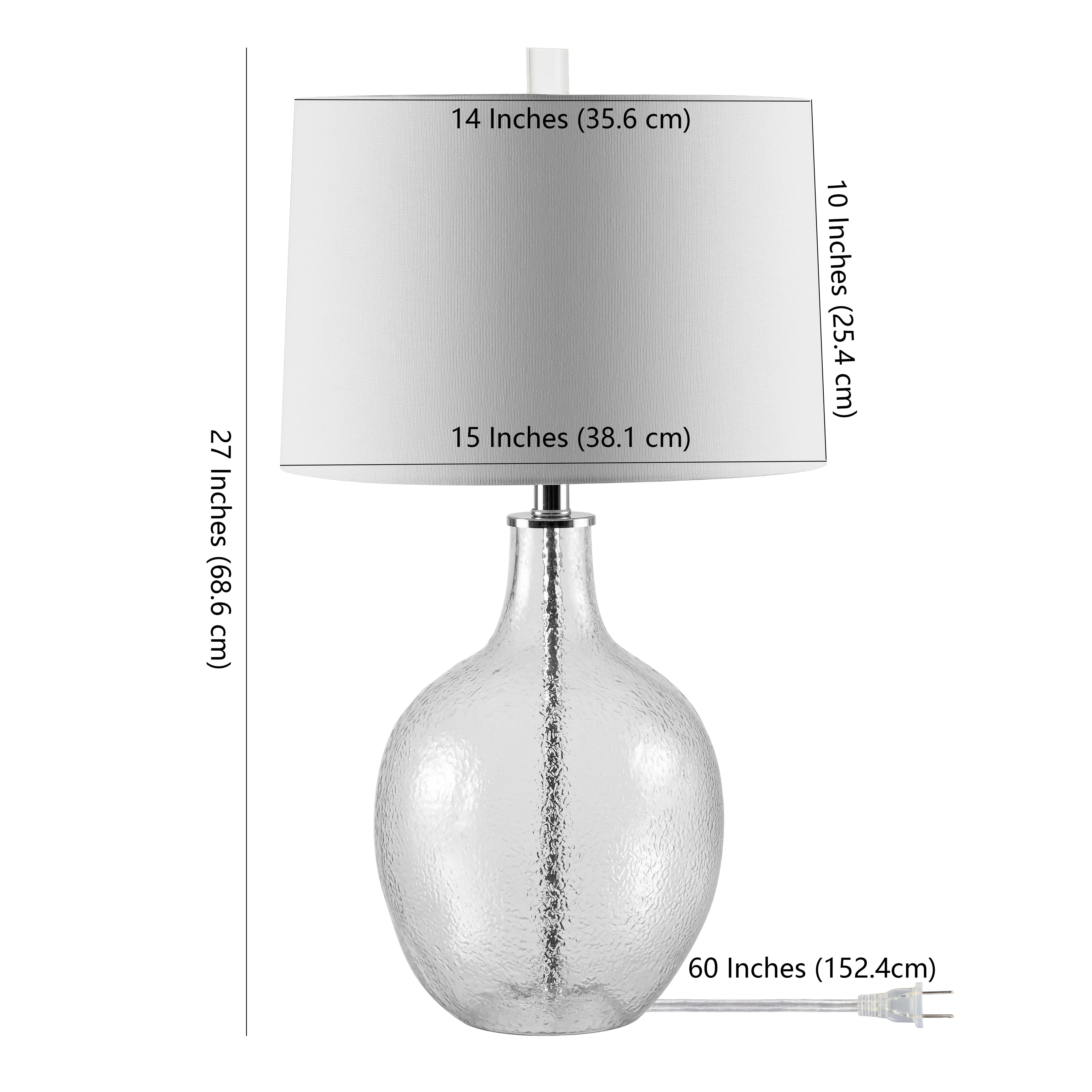 Safavieh Nadine 26 in. Modern Glass Table Lamp, Clear