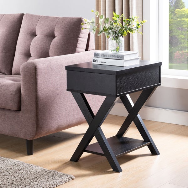 The Gray Barn Tristan Grange Rustic 20-inch 1-shelf Lift-top Side Table