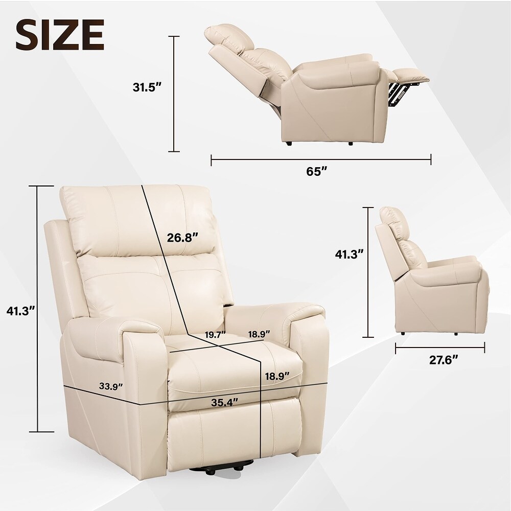 Lift Assist Massage Heating Recliner  Home Theater Leisure Recliner Electric Power Side Pocket Recliner Sofa for Elderly