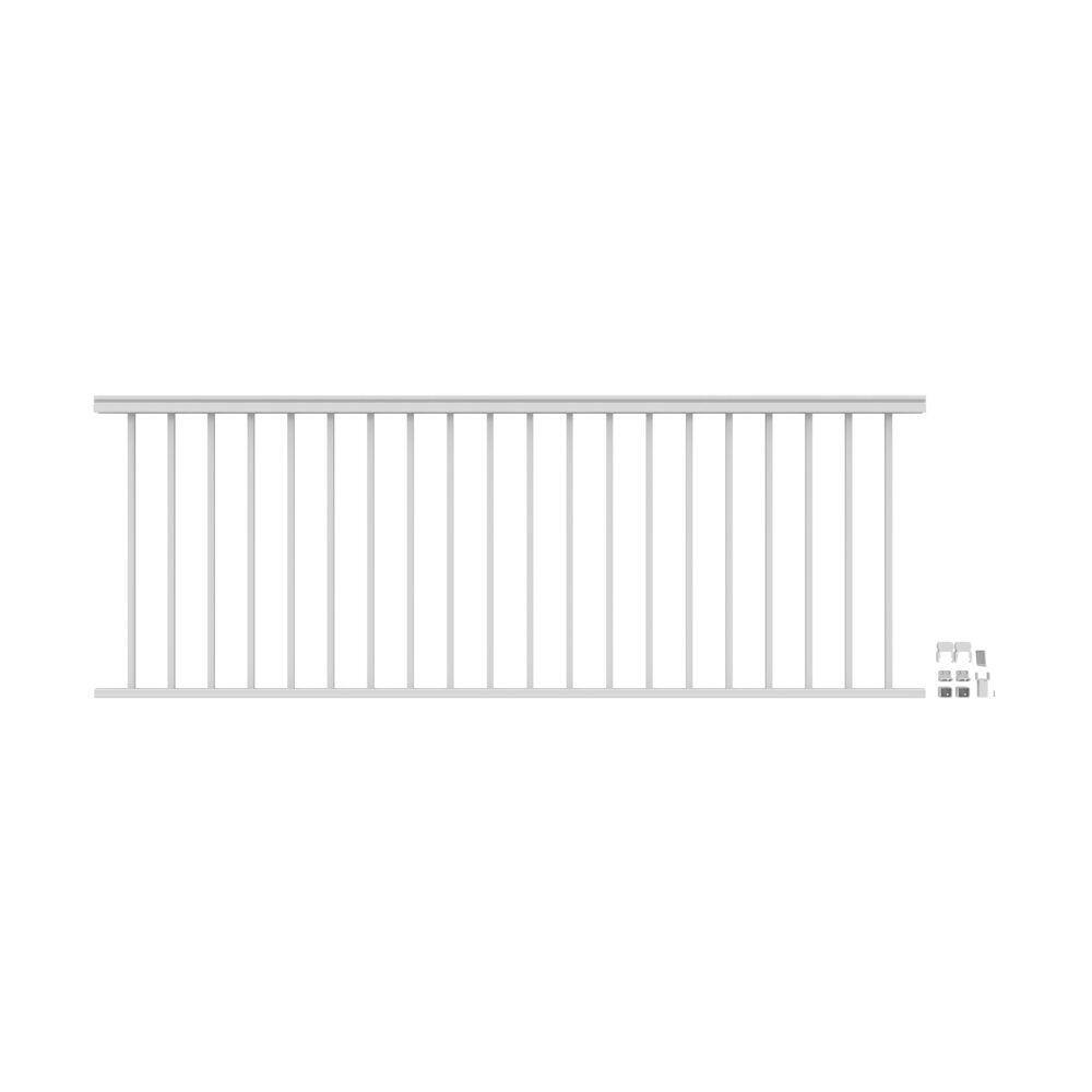 Barrette Outdoor Living VersaRail Classic 8 ft. x 36 in. White Aluminum Rail Level Kit 73043040