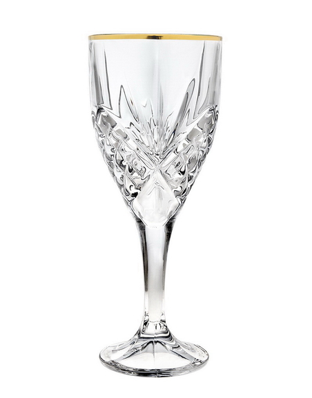 Godinger 25444 Dublin S/4 Goblet   Gold Band