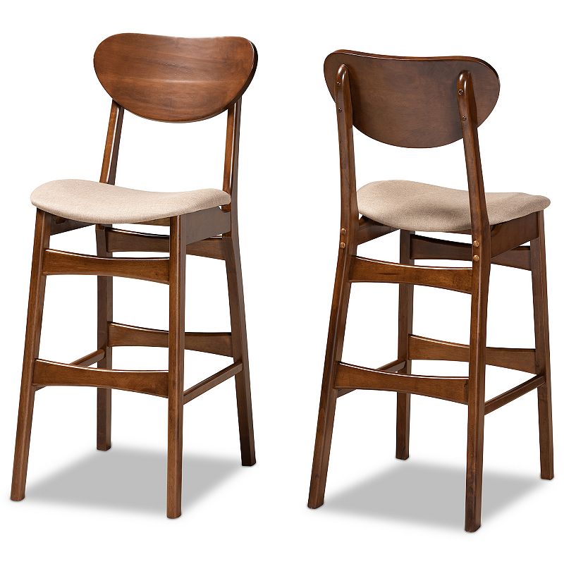 Baxton Studio Katya Bar Stool 2-piece Set