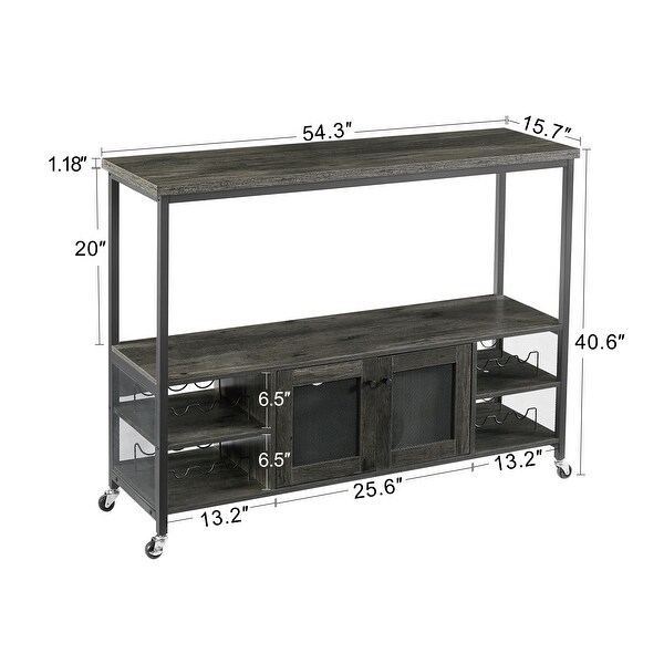 console table with storage compartment