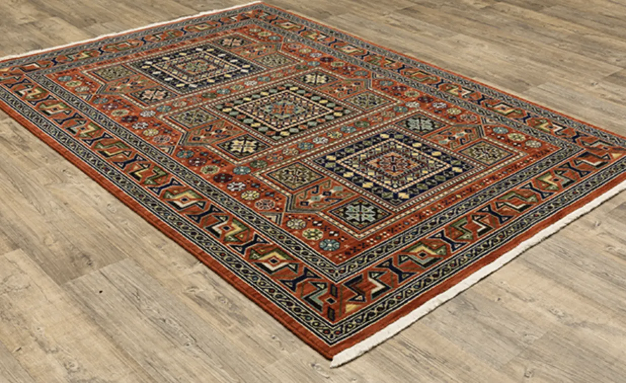 Lilihan 5 x 8 Medium Red and Multi Area Rug