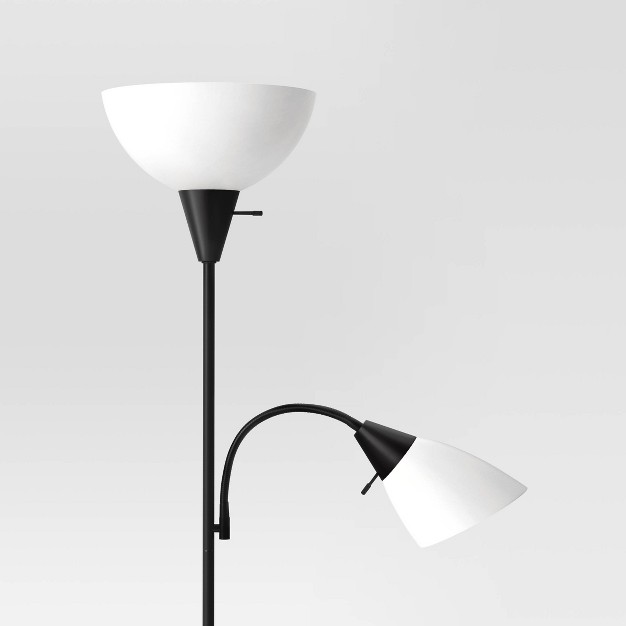 Torchiere With Task Light Floor Lamp