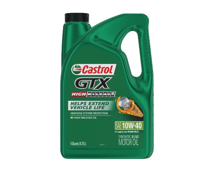 Castrol GTX High Mileage 10W-40 Motor Oil， 5 Quart - 1597C2