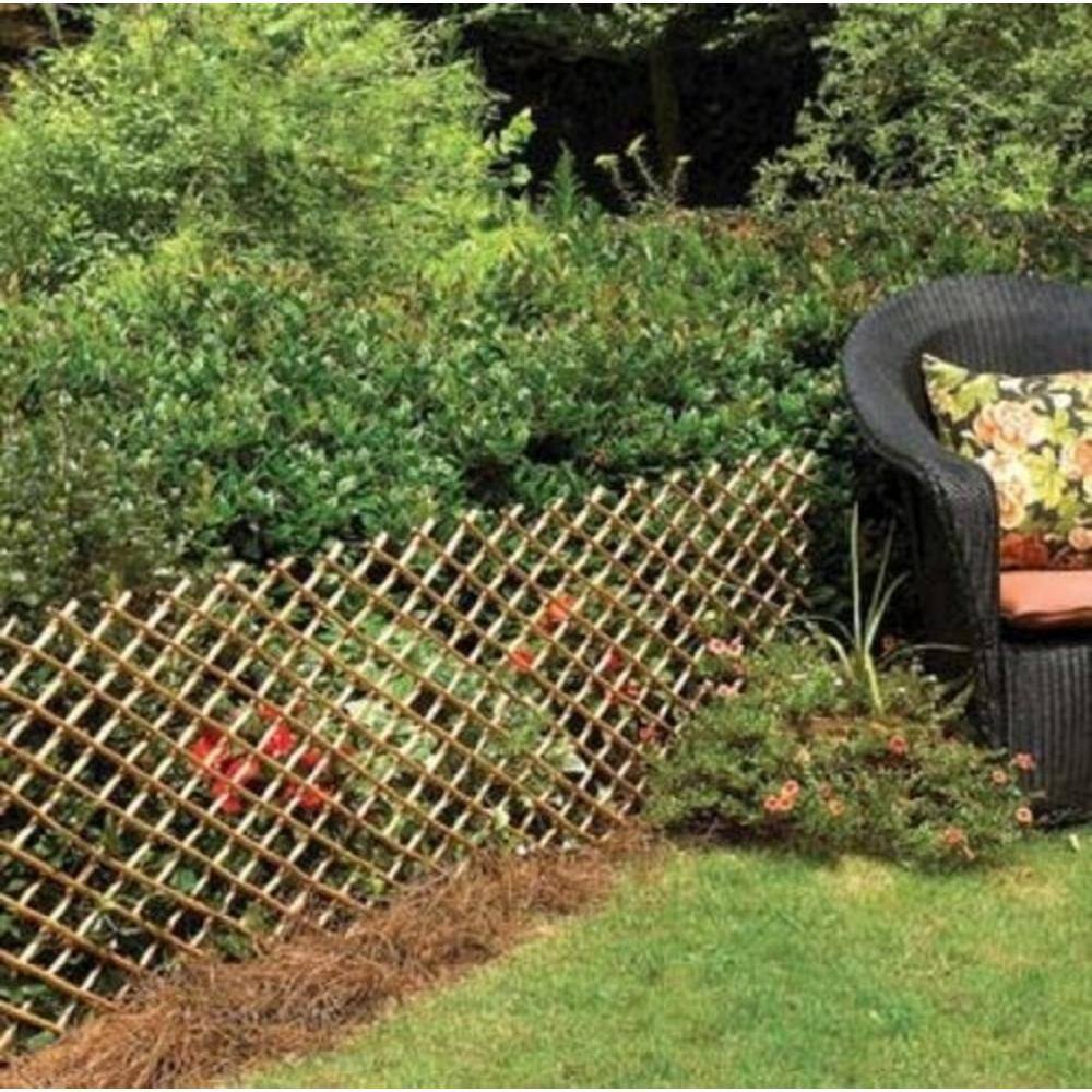 MGP 24 in. H x 72 in. W Expandable Peeled Willow Trellis Fence (2-Pack) WCFF-24-2