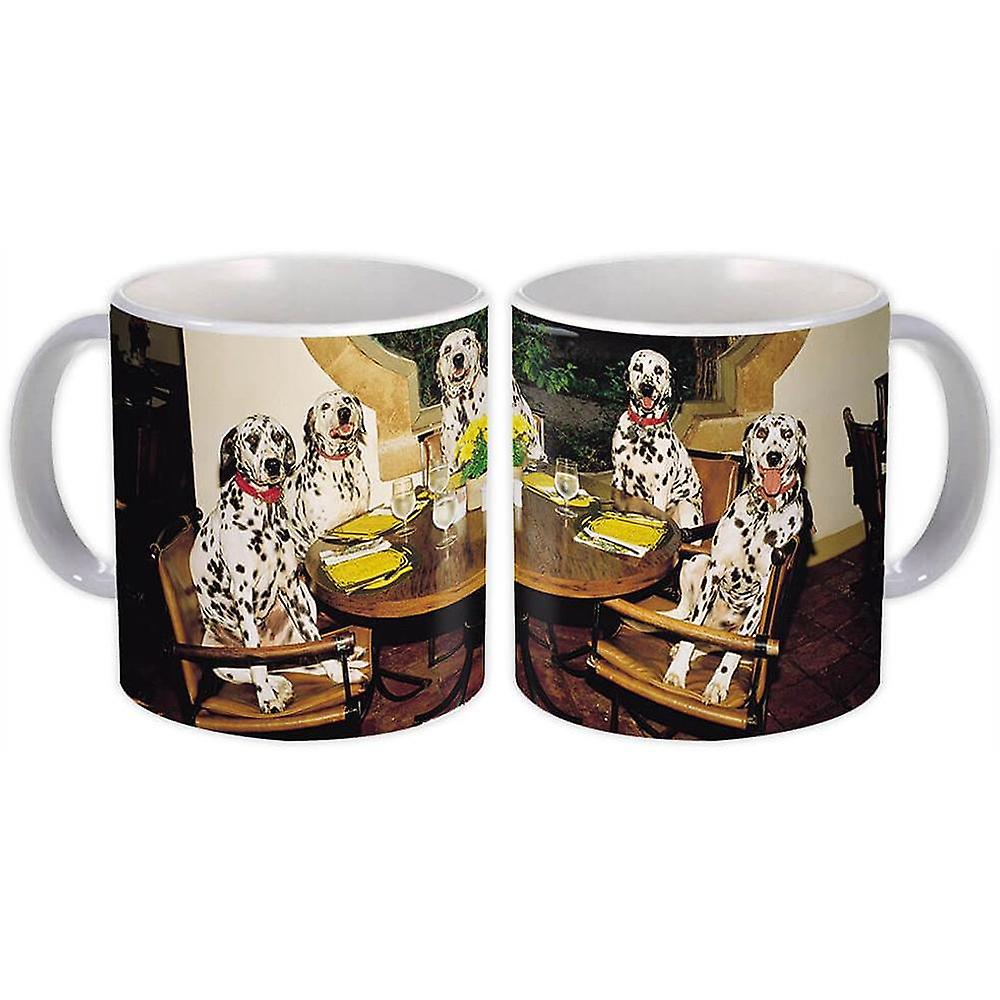 Gift Mug: Dalmatian Dinner Table Dog