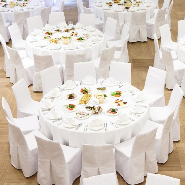 Rcz D cor Elegant Round Table Cloth Made With High Quality Polyester Material Beautiful White Tablecloth With Durable Seams