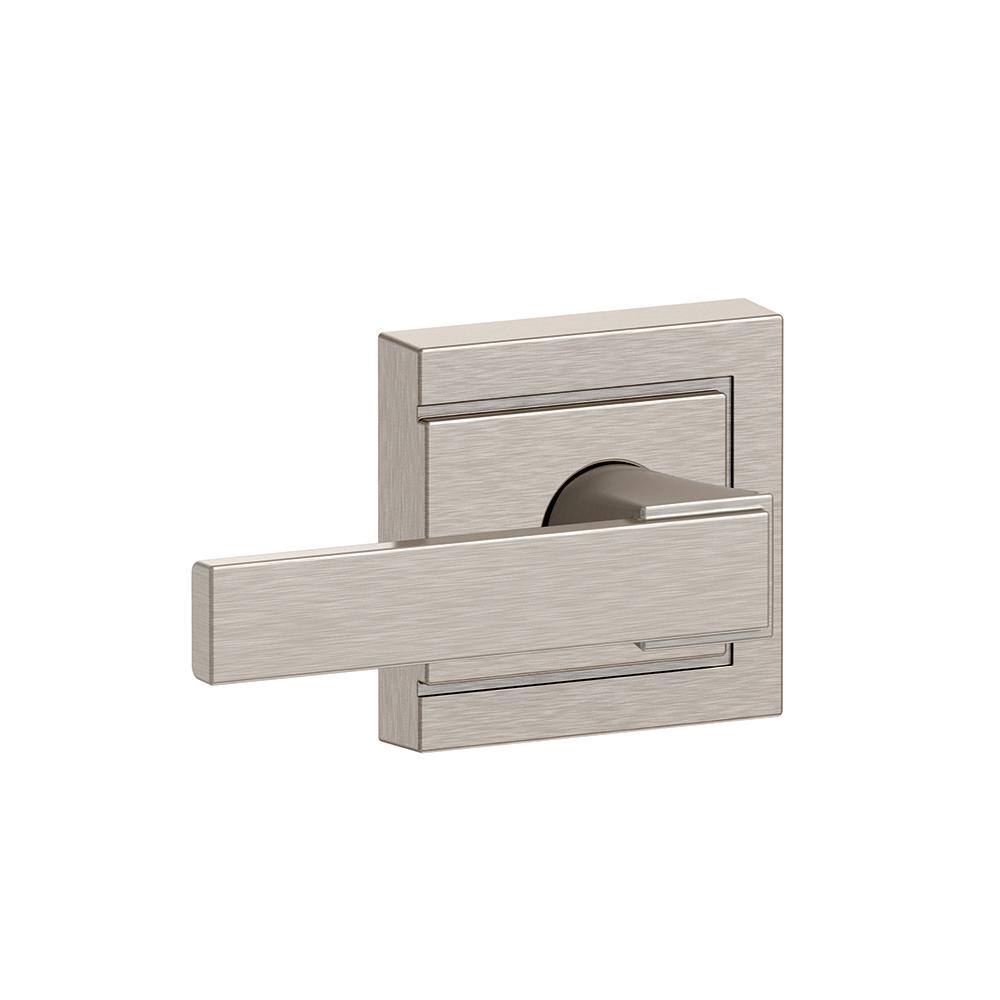 Schlage Northbrook Satin Nickel Passage HallCloset Door Handle with Upland Trim F10 NBK 619 ULD