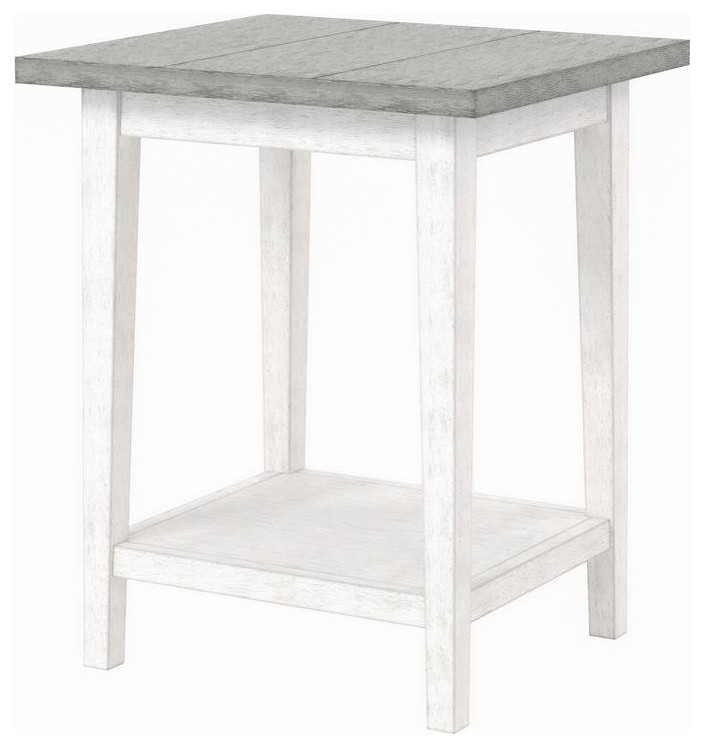 Furniture of America Deldrin Wood 1 Shelf Side Table in Light Green   Farmhouse   Side Tables And End Tables   by Homesquare  Houzz