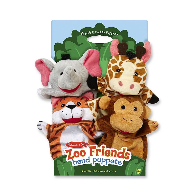 Melissa and Doug Zoo Friends Hand Puppets Set of 4