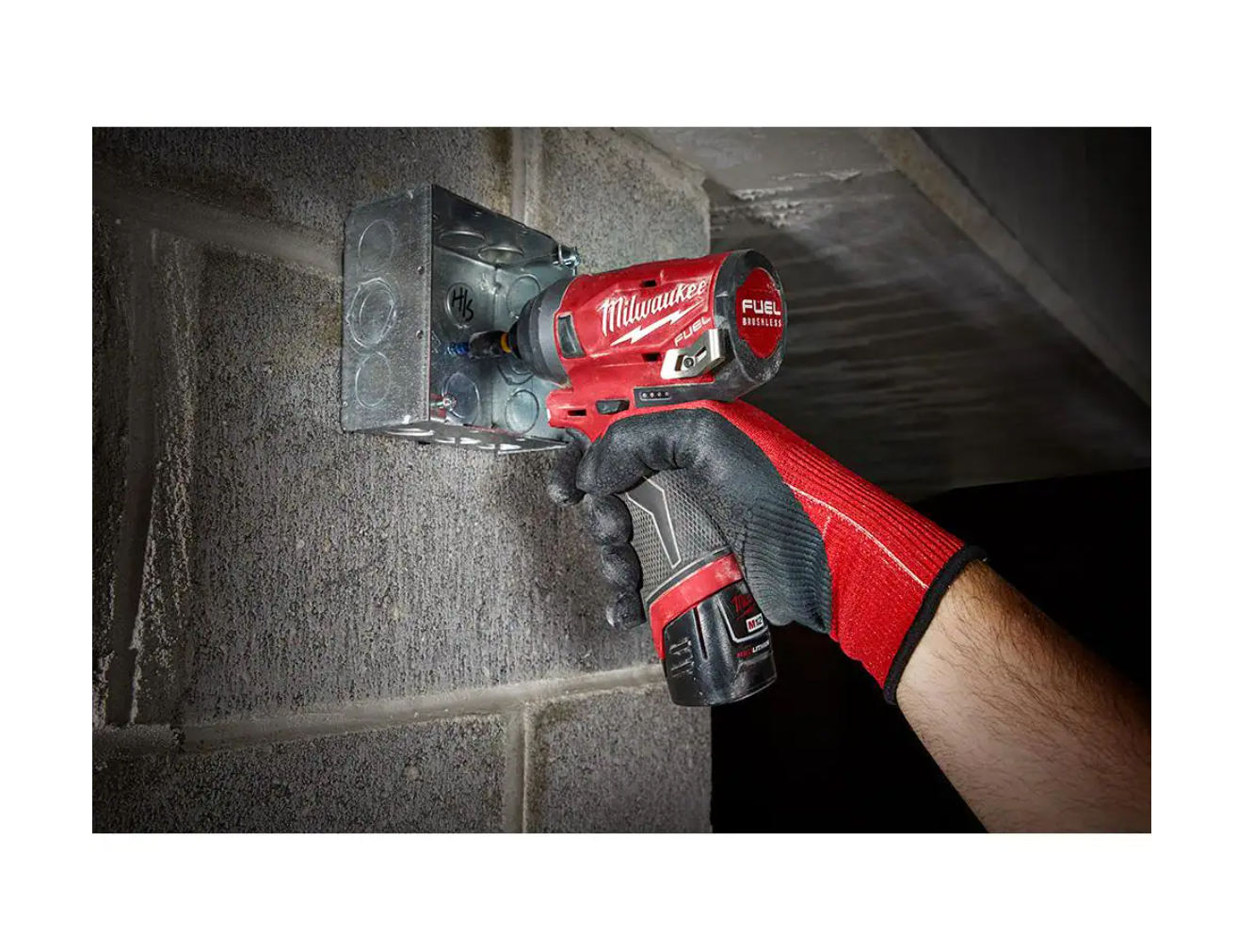 Milwaukee 2553-22-2415-20 M12 FUEL 12V Lithium-Ion Brushless Cordless 1/4 in. Hex Impact Driver Kit W/ M12 Right Angle Drill