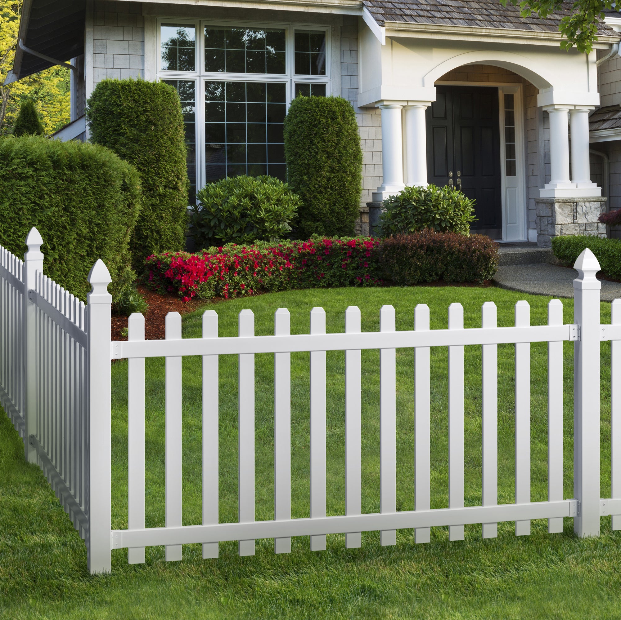 Outdoor Essentials 4 in. x 4 in. White Vinyl Gothic Fence Post Cap