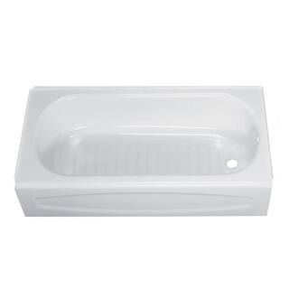 American Standard New Solar 60 in. x 30 in. Rectangular Apron Front Soaking Bathtub with Right Hand Drain in White 0263112.020