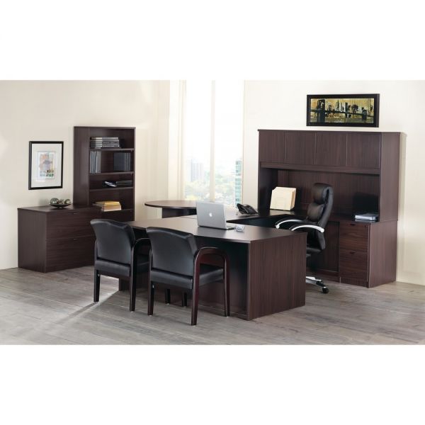 Lorell Prominence 2.0 Espresso Laminate Box/Box/File Left-Pedestal Desk - 3-Drawer