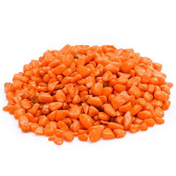 Aquarium Pebbles (Orange, Small) - 1 kg