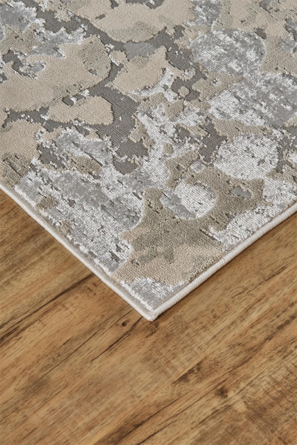 Orin Silver and Ivory Rug by BD Fine